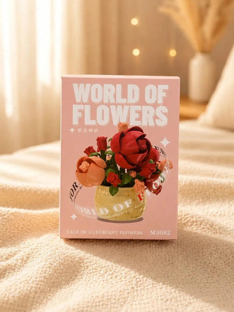Rosen-Bausteinset zum Selberbauen als Geschenkidee